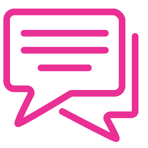 speech bubble icon to represent Order confirmation