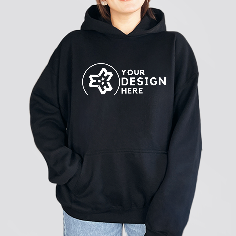 DTF printed custom  and embroidered hoodies for events and branding - high-resolution design