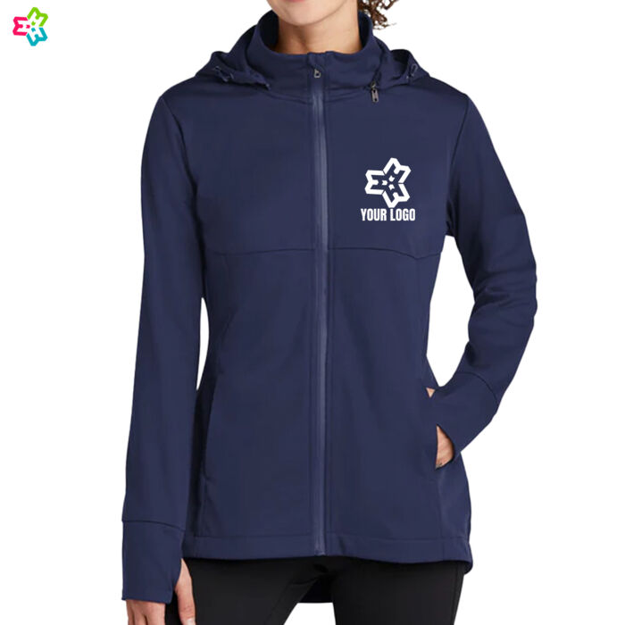 Sport Tek Women's Hooded Soft Shell Jacket Thumbnail