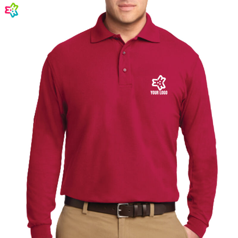 Port Authority Tall Silk Touch Long Sleeve Polo Thumbnail