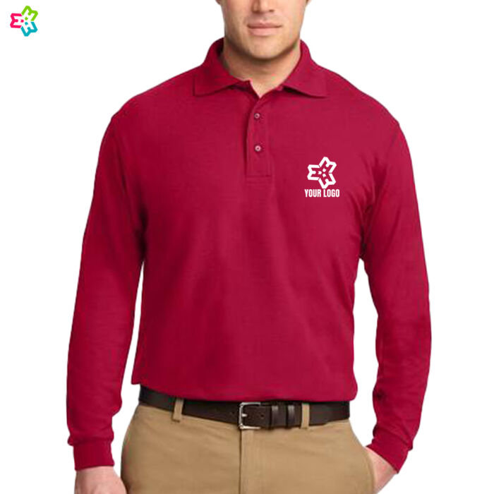 Port Authority Silk Touch Long Sleeve Polo Thumbnail