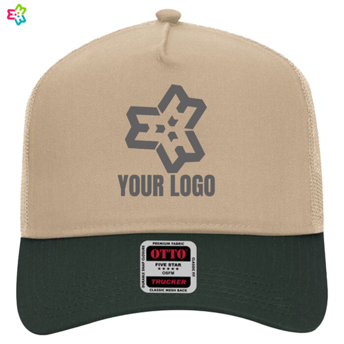 OTTO CAP 5 Panel Mid Profile Mesh Back Trucker Hat Thumbnail